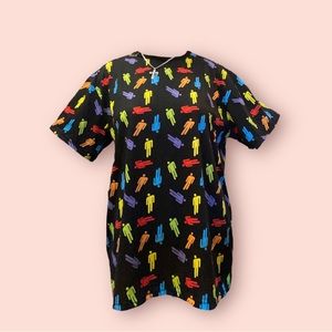 Billie Eilish oversized multicolor printed T-Shirt